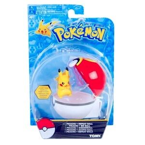 Pokemon Clip n Carry Pokeball Pikachu and Repeat Ball Figure Set New sealed